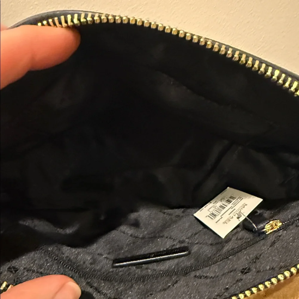 Michael Kors Cindy Large Dome Black and Gold Crossbody Bag NWT